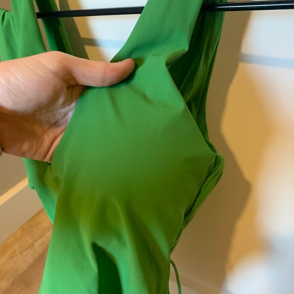 NWOT Tory Burch Miller Plunge One-piece Swimsuit Resort Green - Picture 5 of 11